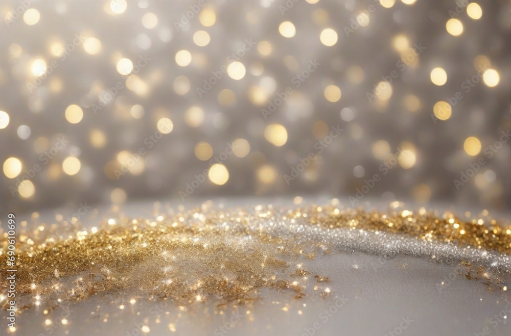 golden  background with snowflakes
