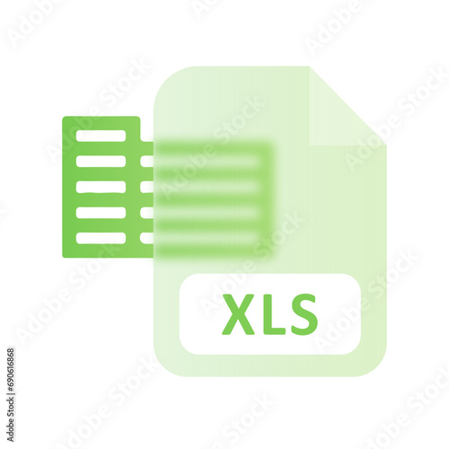 XLS File Formats Glassmorphism UI Icon Sign and Symbol Design Illustrator Png Svg