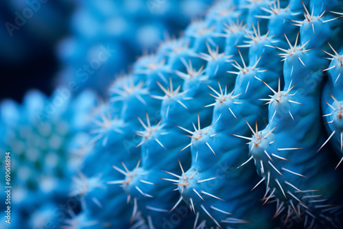 cactos azuis com espinhos macro - Papel de parede photo