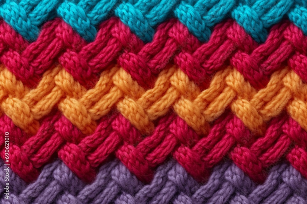 Background with knitted plaid texture
