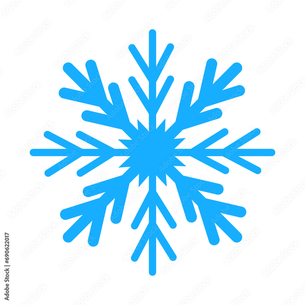 Snowflake flat icon. Vector illustration Snowflake flat icon. Vector illustration