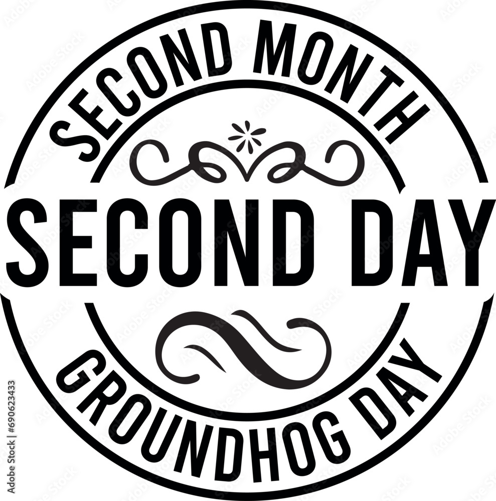 Second Month Second Day Groundhog Day SVG Designs