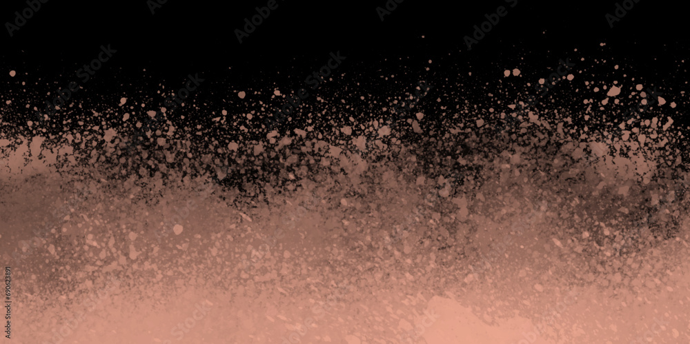 Baby Pink splash of color isolated on transparent dark background. Abstract pink powder explosion with particles. Colorful dust cloud explode, paint holi, mist splash effect.