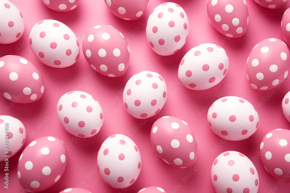 pattern of pink and white easter eggs over pink background happy easter wallpaper