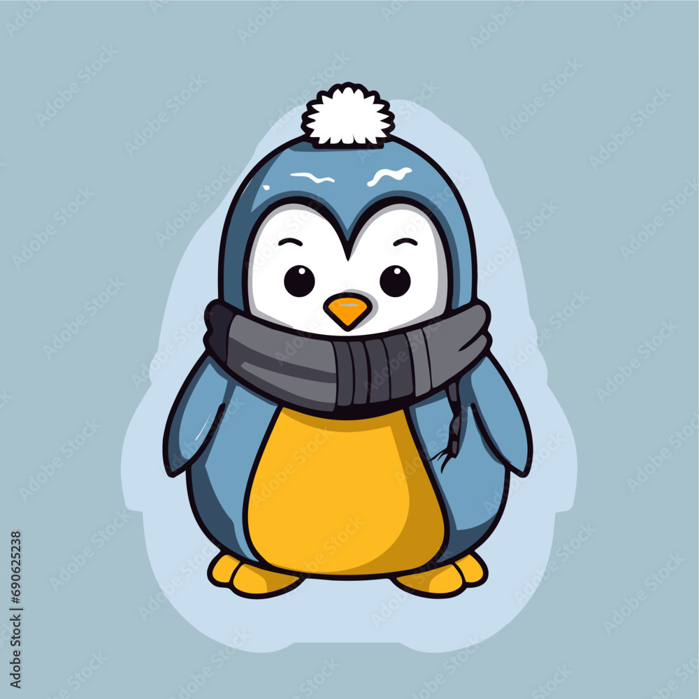 Obraz premium cute Penguin icon vector