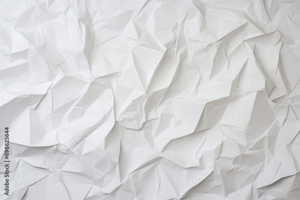 Obraz premium crumpeld white paper texture background