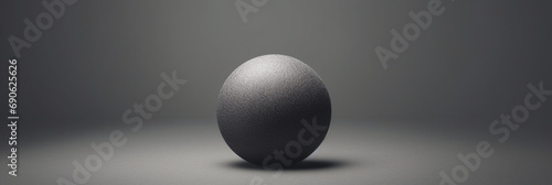 Bannière horizontale en noir et blanc pour conception et création graphique. Boule, sphère, pierre.