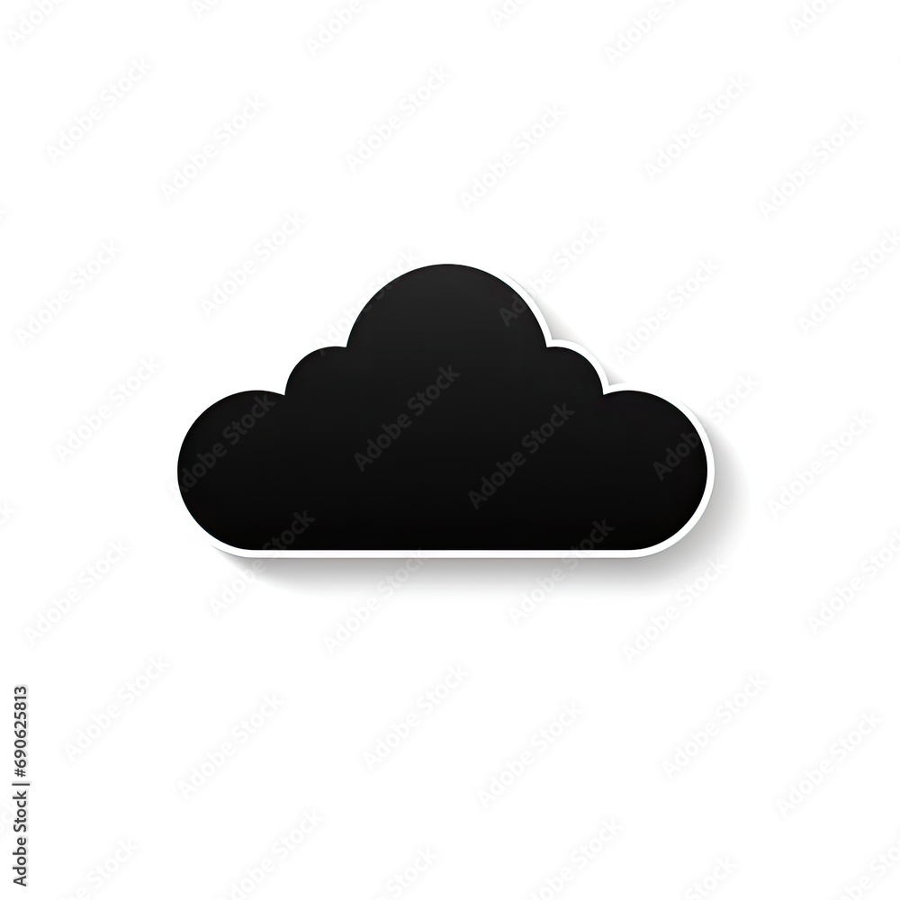 simple black cloud icon on white background simple black cloud icon on white background