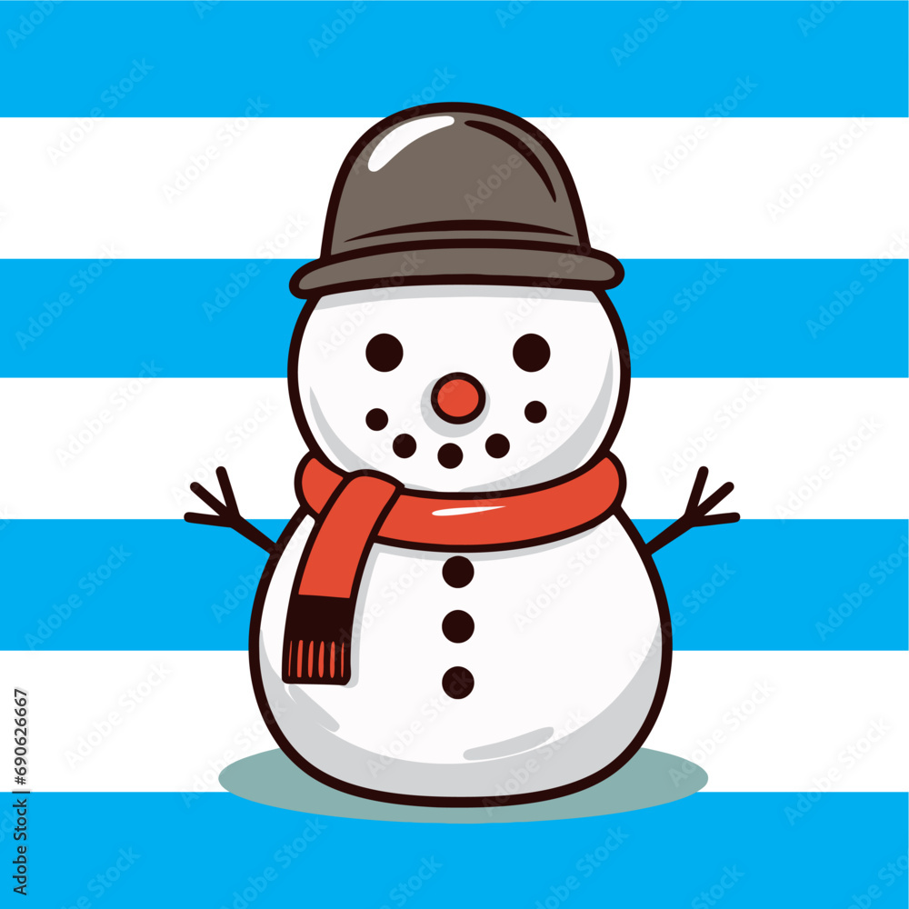cute snowman icon vector cute snowman icon vector