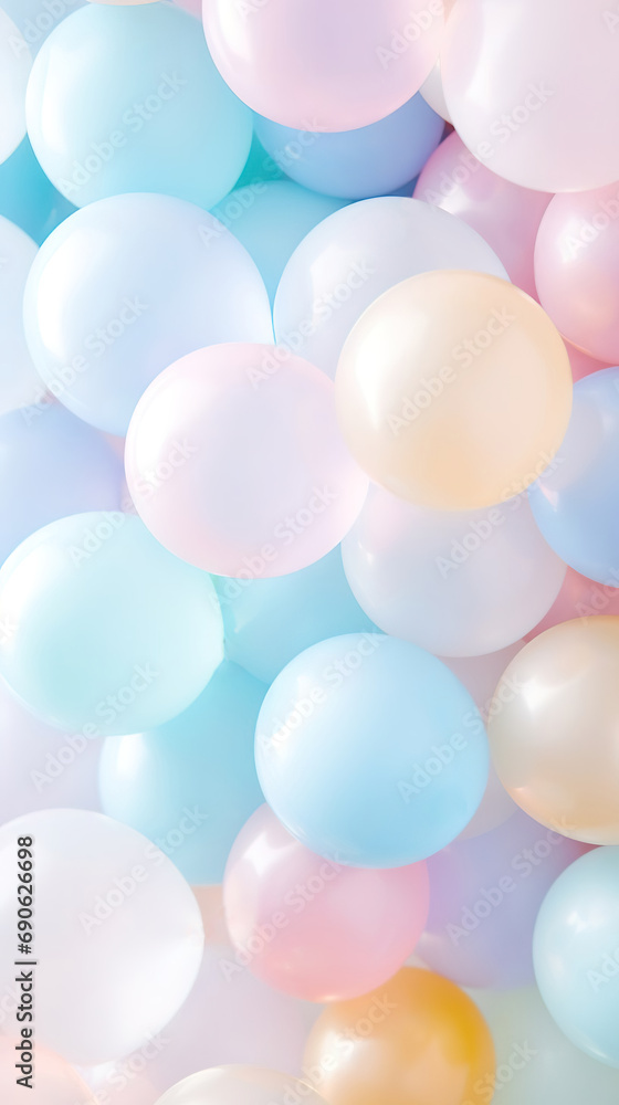 Colourful balloons vertical background