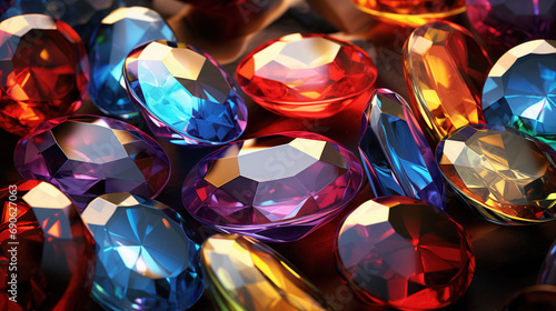 A sparkling colorful gemstones collection.