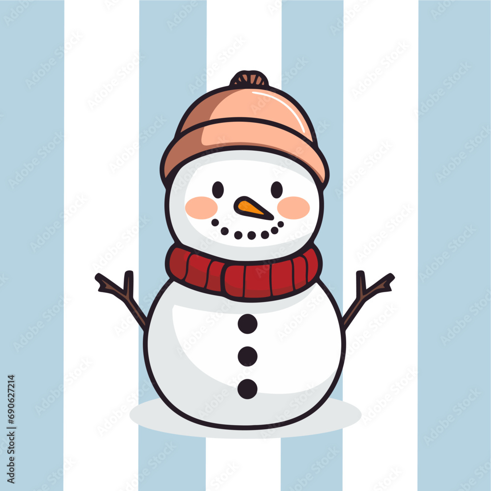 cute snowman icon vector cute snowman icon vector