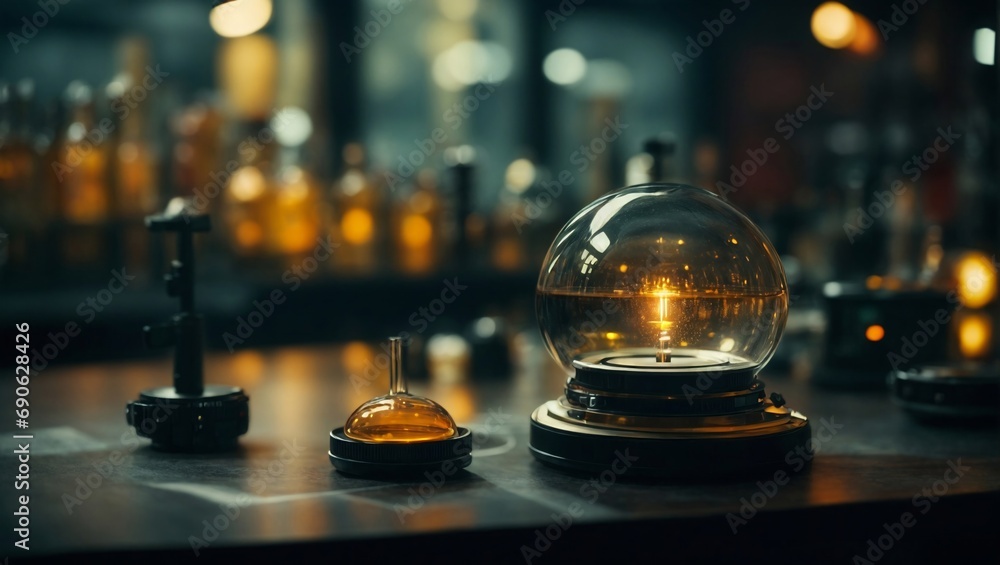 A Glass Ball on a Table A Glass Ball on a Table