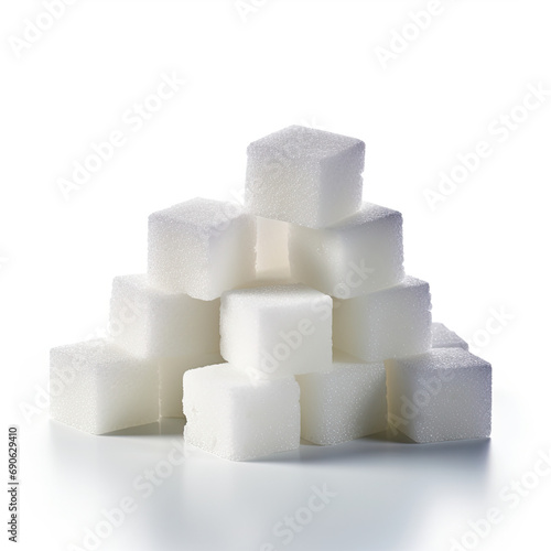 a stack of sugar cubes, hd, png, Ai Generative
