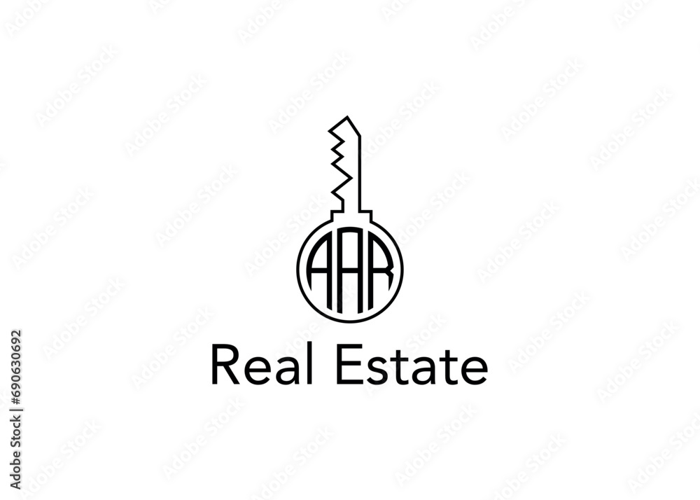 Key Real Estate Business Letter AAR Logo Vector Illustration