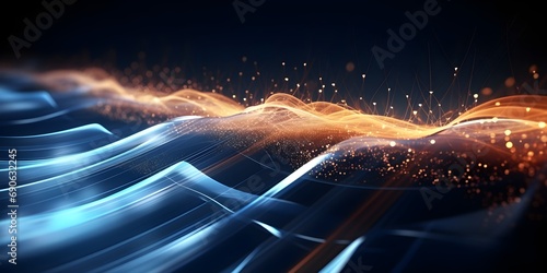 an illustration of a wave of light. Featuring abstract lines, Advertising design, Creative industry, 3D, and Art concepts