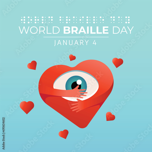 Flyers commemorating World Braille Day or its associated events can feature vector pictures concerning the day. designing flyers, designing celebrations.