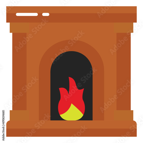  Cozy hearth, a gathering place for warmth.