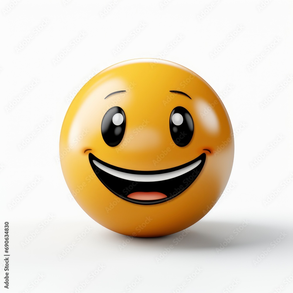 Fototapeta premium Icon Smile Emoji Realistic Yellow , Background Images , Hd Wallpapers