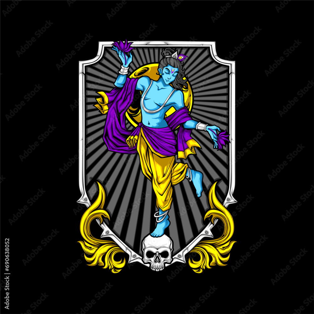 Krishna vector illustration