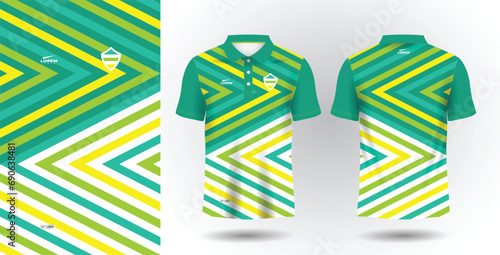 abstract turquoise or jade polo sport shirt sublimation jersey template
