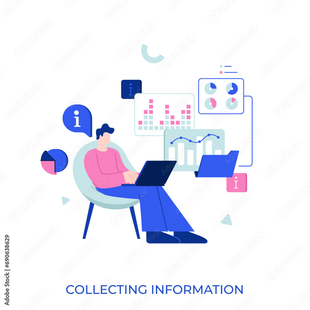 Obraz premium Flat Character Business Concept