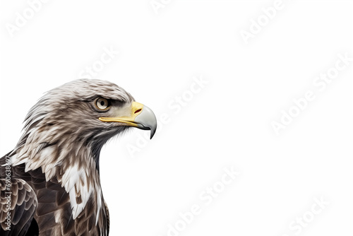 Eagle Portrait Isolated White Background
