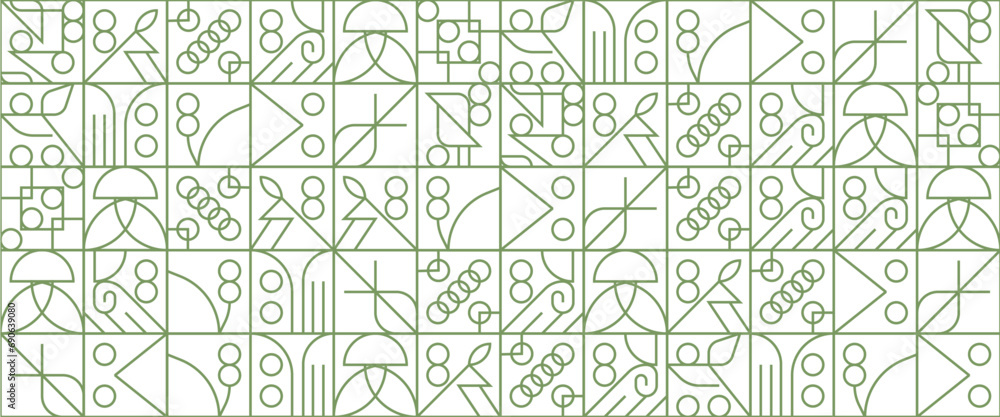 Green and white vector abstract banners with outline nature mosaic geometric design. Geometric organic nature outline mosaic banner Green and white vector abstract banners with outline nature mosaic geometric design. Geometric organic nature outline mosaic banner