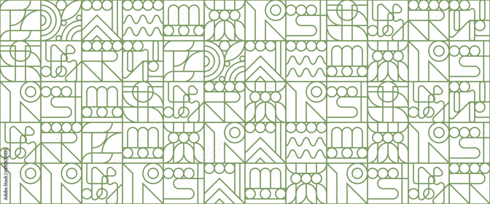 Geometric eco green outline mosaic pattern. Abstract food fruit plant simple shapes, minimal natural agriculture banner. Vector design Geometric eco green outline mosaic pattern. Abstract food fruit plant simple shapes, minimal natural agriculture banner. Vector design
