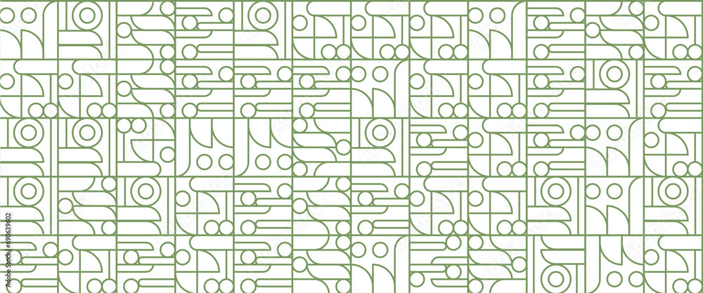 Geometric eco green outline mosaic pattern. Abstract food fruit plant simple shapes, minimal natural agriculture banner. Vector design Geometric eco green outline mosaic pattern. Abstract food fruit plant simple shapes, minimal natural agriculture banner. Vector design