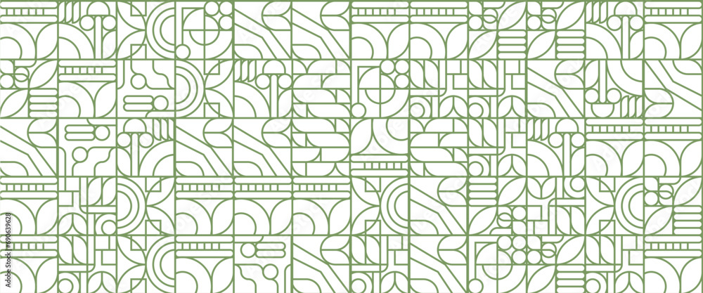 Geometric eco green outline mosaic pattern. Abstract food fruit plant simple shapes, minimal natural agriculture banner. Vector design Geometric eco green outline mosaic pattern. Abstract food fruit plant simple shapes, minimal natural agriculture banner. Vector design