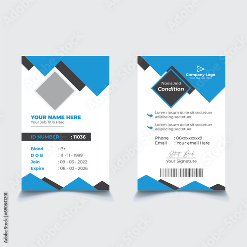 Office, Construction , School Id Card Design