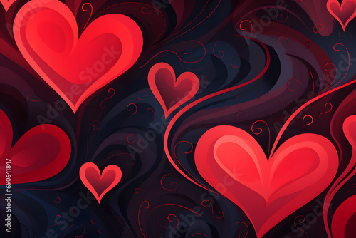 Valentine s Day Background with Heart Shapes