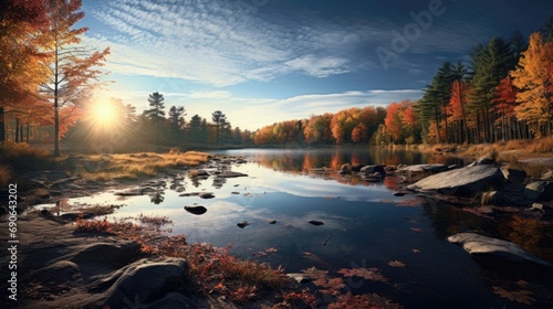 Golden Autumn Vibes: Scenic Landscape for Desktop Wallpaper and Backdrop