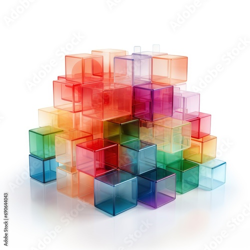 3D Transparent Glossy Cubes Dispersion   Background Images   Hd Wallpapers