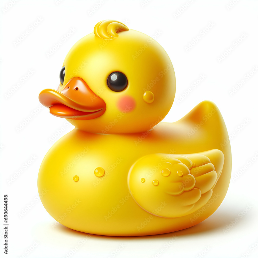 Yellow rubber duck isolated on white Yellow rubber duck isolated on white