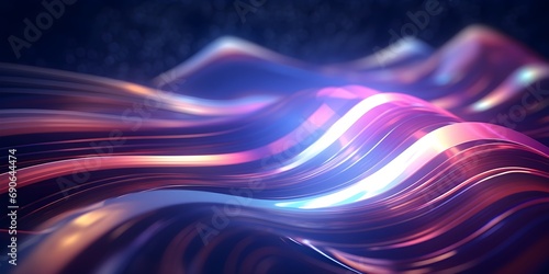 an abstract illustration of wavy lines on a dark background. Featuring abstract lines, User interface, Creative patterns, Sci-fi texture, and Virtual reality concepts