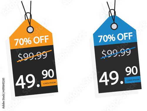 Realistic hanging sales label collection
EPS 10