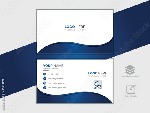 Vector Professional and Corporate Business Card or visiting card design