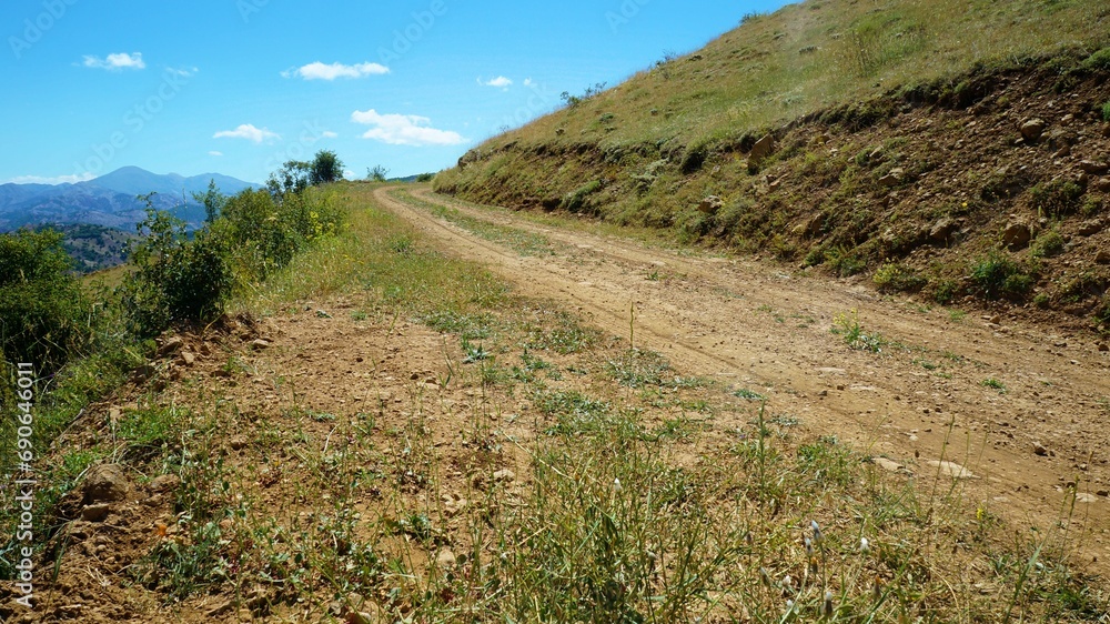 Naklejka premium The road to the mountain