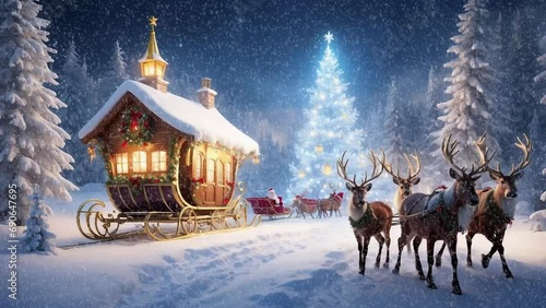 christmas tree in the snow