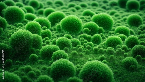 A Macro Close-Up of a Vibrant Green Substance