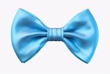 Blue bow tie isolated on transparent or white background