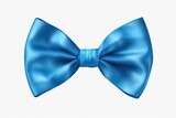 Blue bow tie isolated on transparent or white background