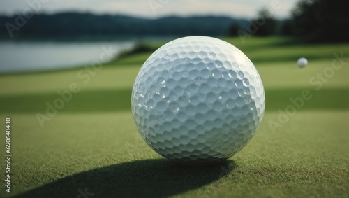 Golf Ball on a Lush Green Field