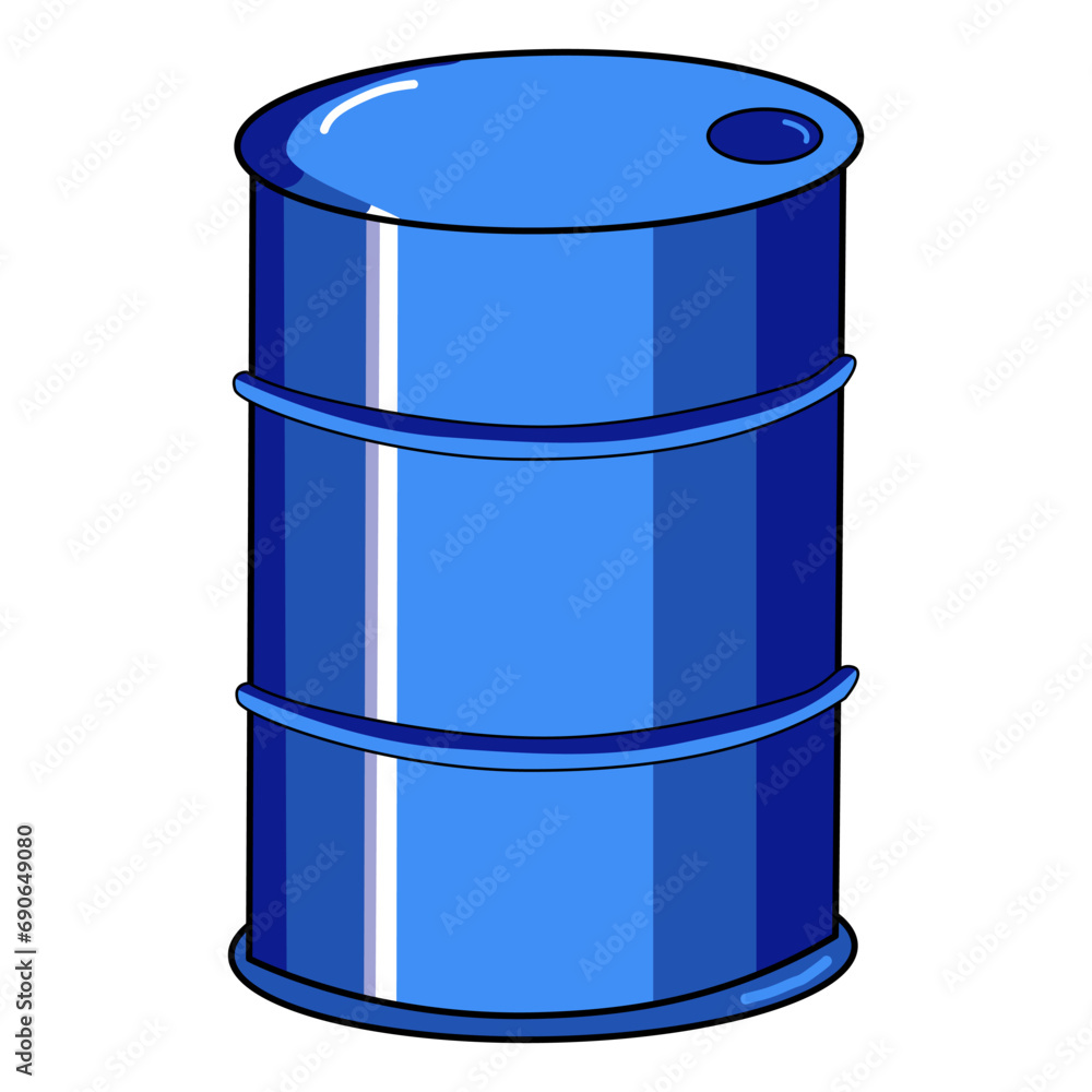 Blue metal containers background. green iron tank 200 litres. vector illustration Blue metal containers background. green iron tank 200 litres. vector illustration