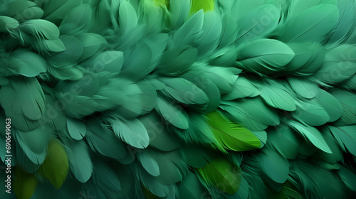 A background of green feathers, texture.Generate Ai © Анатолий Савицкий
