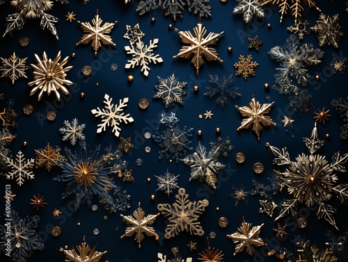 Background filled with snowflakes Christmas and New Year concept