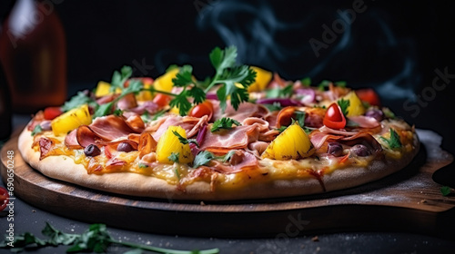 slice of pizza HD 8K wallpaper Stock Photographic Image 