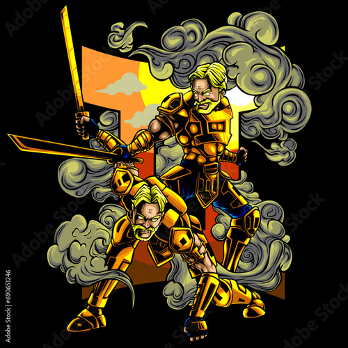gemini (man) vector illustration 
